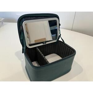 Compact Travel Cosmetic Jewelry Organizer Case with Lighted Mirror (#2)